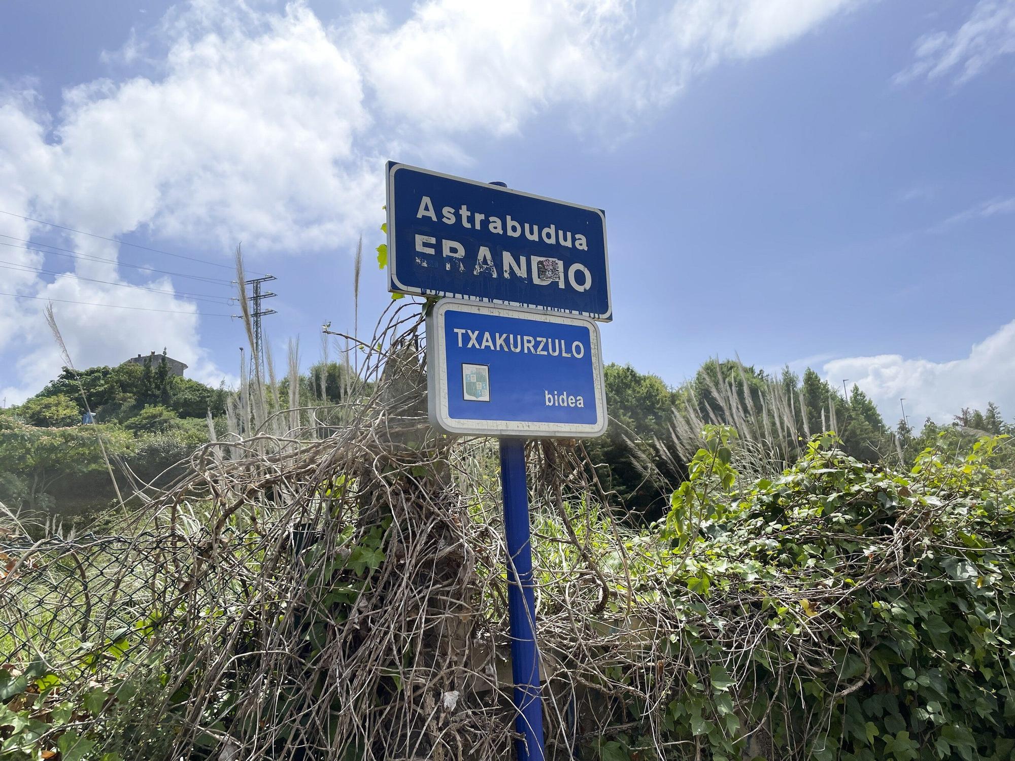 En imágenes: asentamiento ilegal en Txakurzulo
