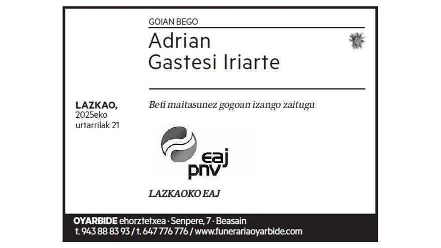 ADRIAN GASTESI IRIARTE
