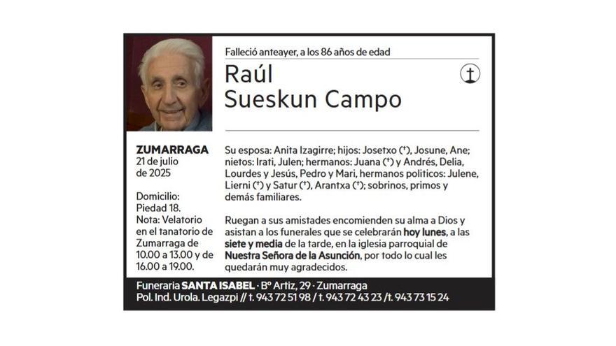RAUL SUESKUN CAMPO