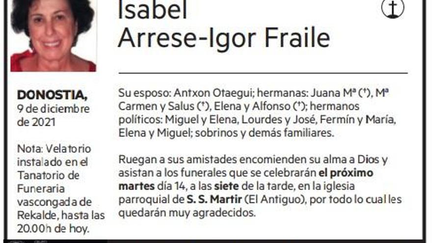 Isabel Arrese-Igor Fraile