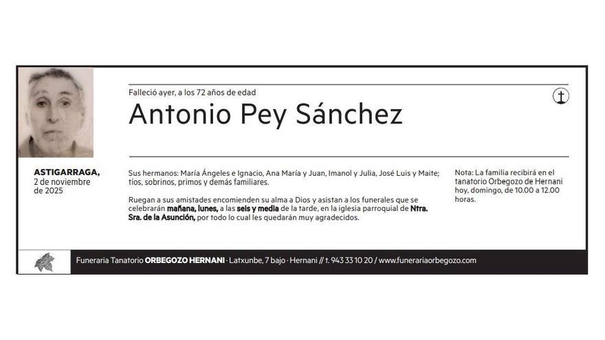 Antonio Pey Sánchez