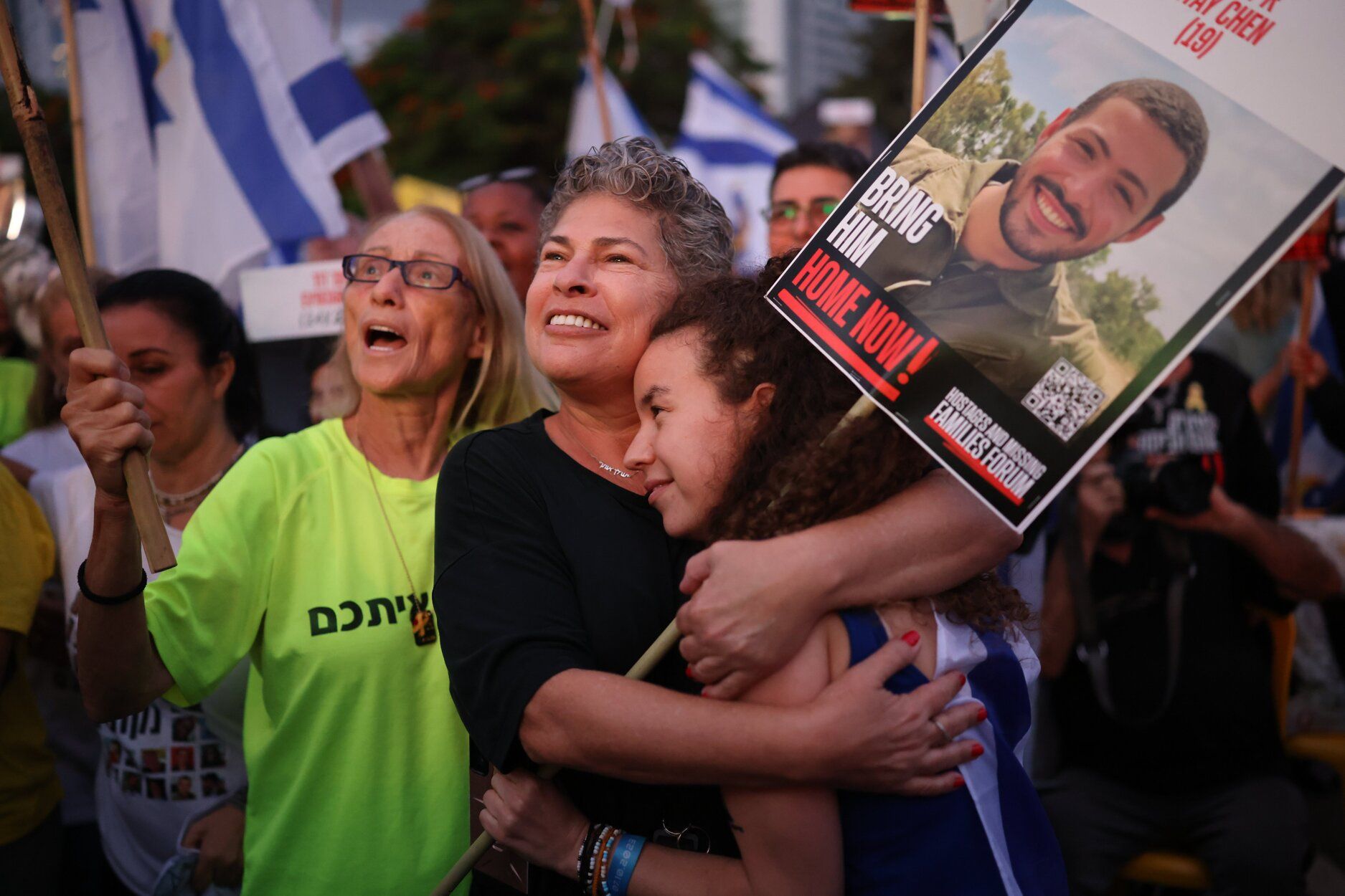 Tel Aviv se despierta expectante ante la liberación de los rehenes en Gaza