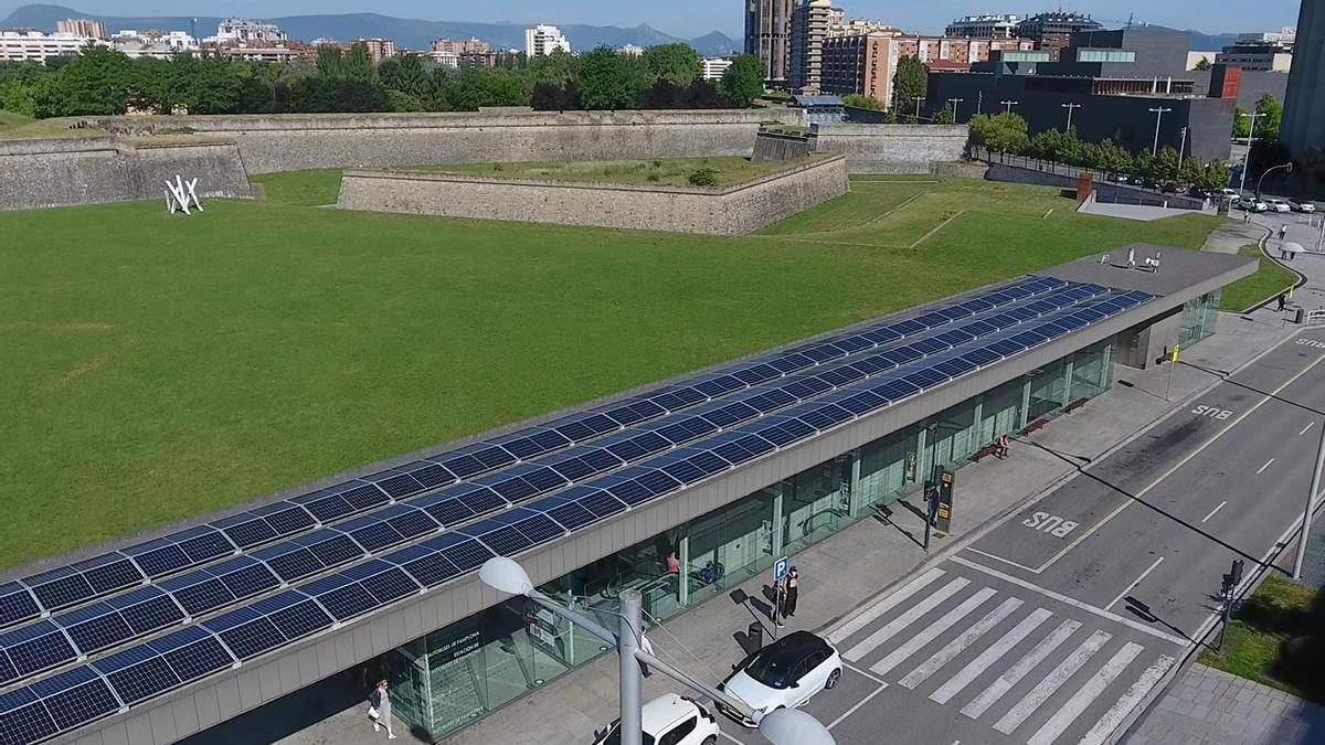 Imagen del exterior de la estación de autobuses de Pamplona.