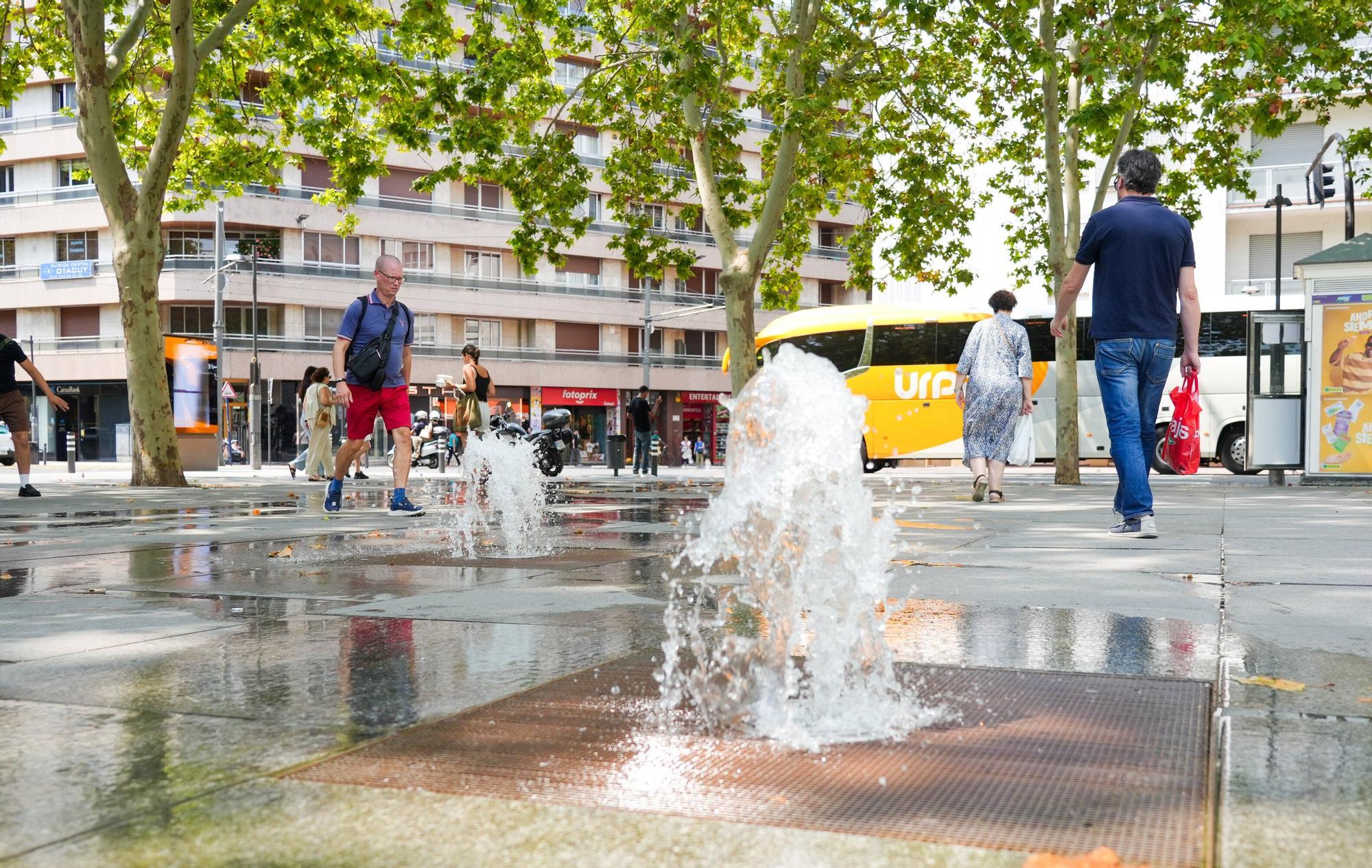 En imágenes: Vitoria hace frente a la ola de calor