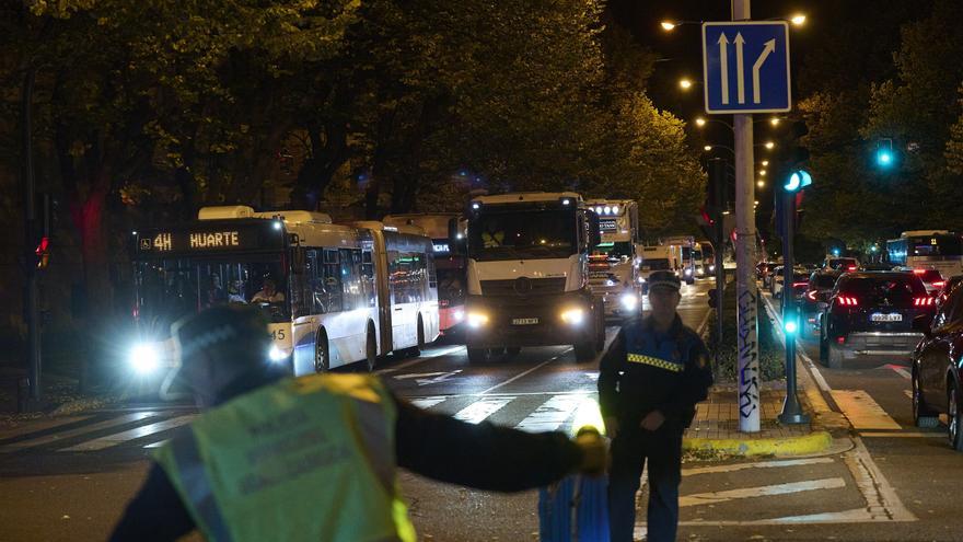 Una camionada irrumpe en Pamplona y ralentiza el tráfico en la ciudad