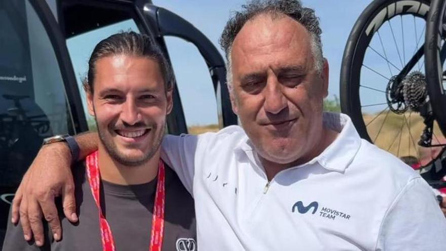 La Vuelta: Juan Cruz sigue la etapa navarra en el coche del Movistar