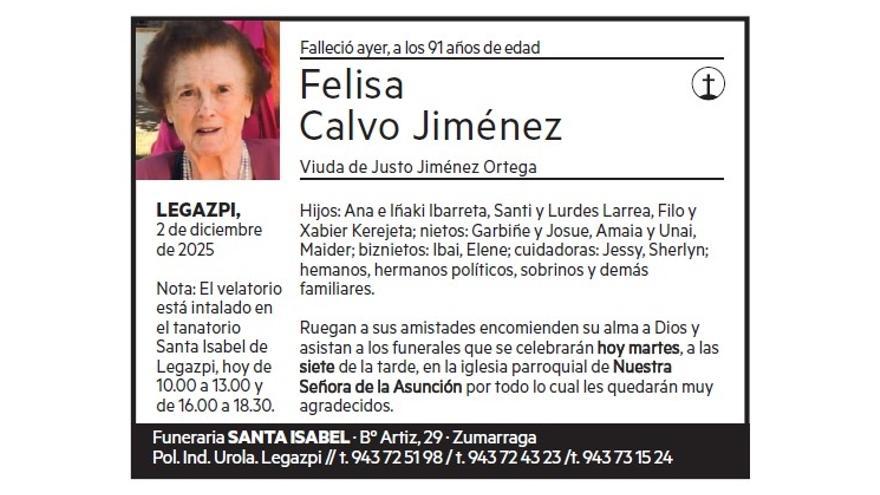 FELISA CALVO JIMENEZ