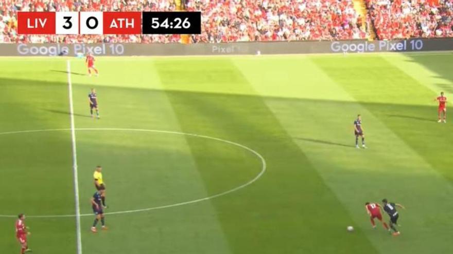 El error en la rotulación del amistoso del Athletic contra el Liverpool