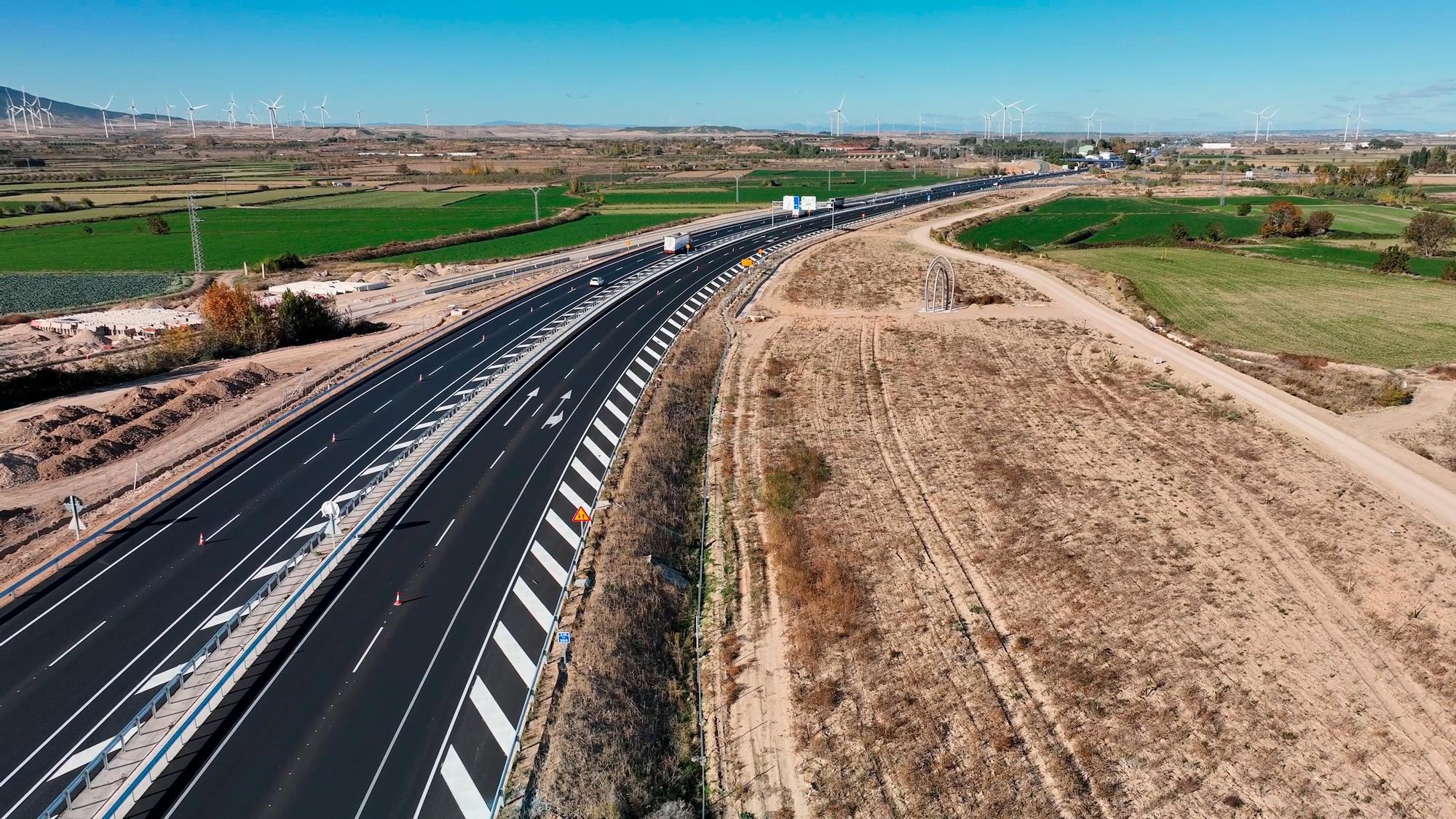 Puesta en servicio de la A-68 entre Gallur y Mallén con su apertura hasta Navarra
