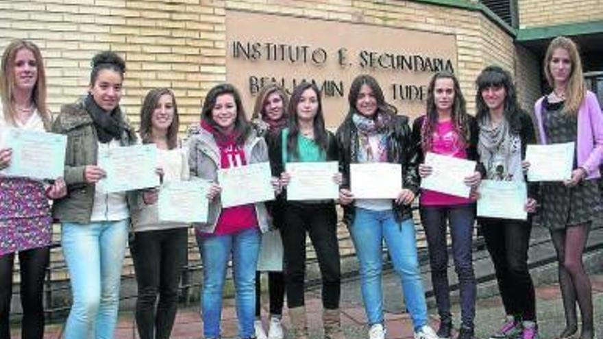 Las alumnas que se presentaron al examen.