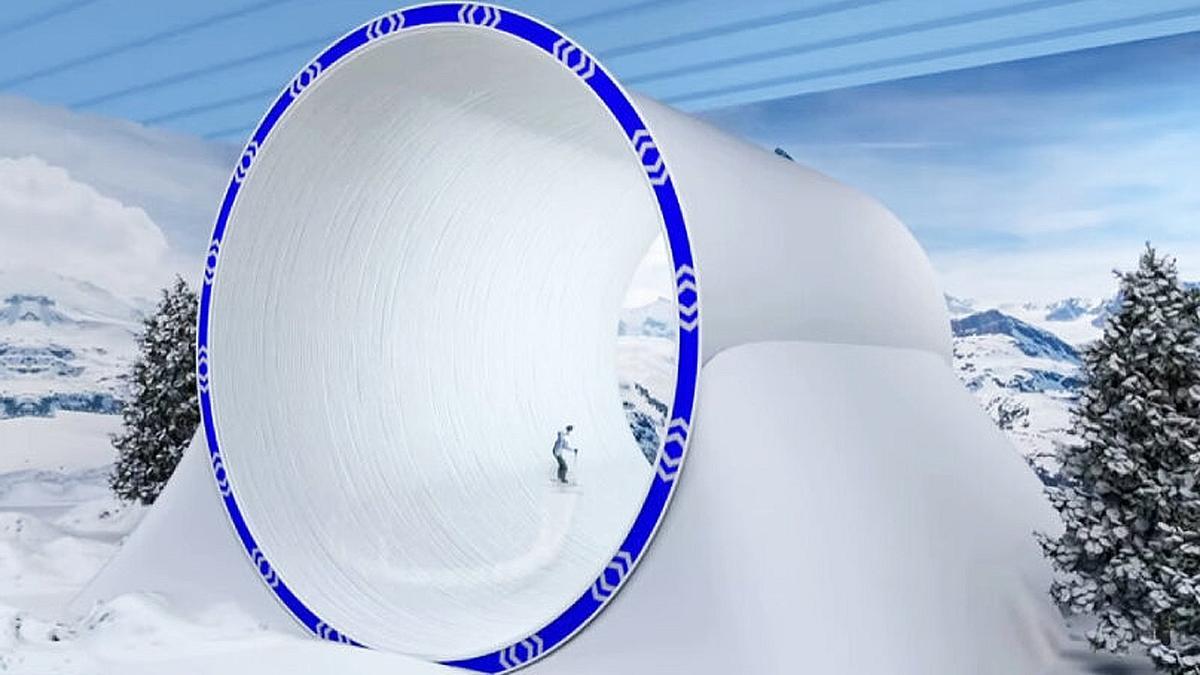 El Snowtunnel, en el que esquiar se asemeja a hacer surf.