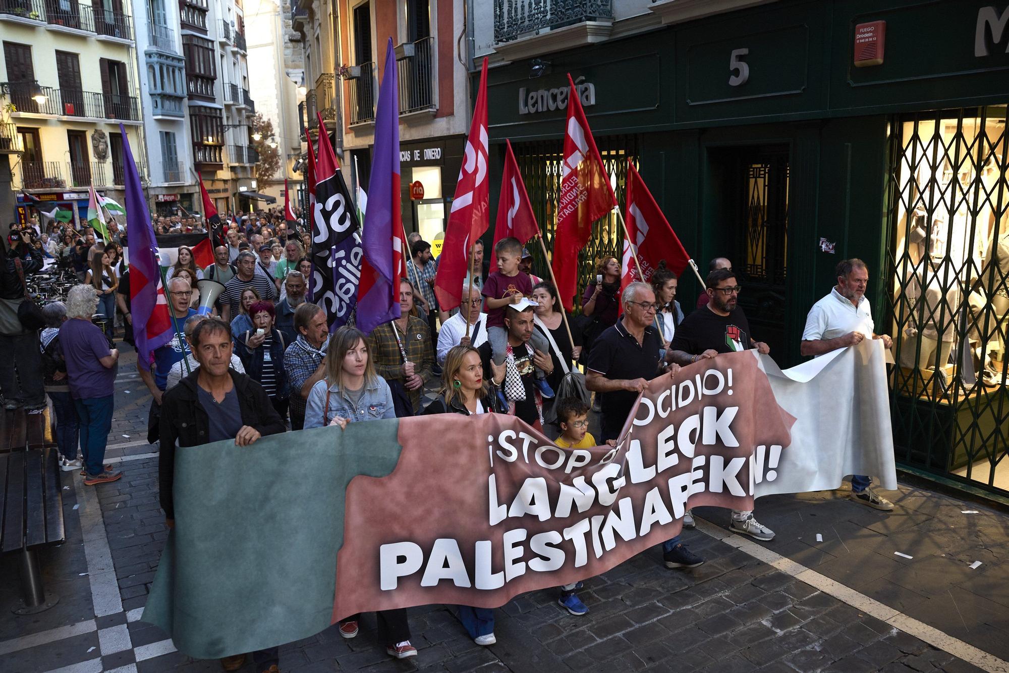 Huelga y paros en solidaridad con Palestina durante este miércoles en Navarra