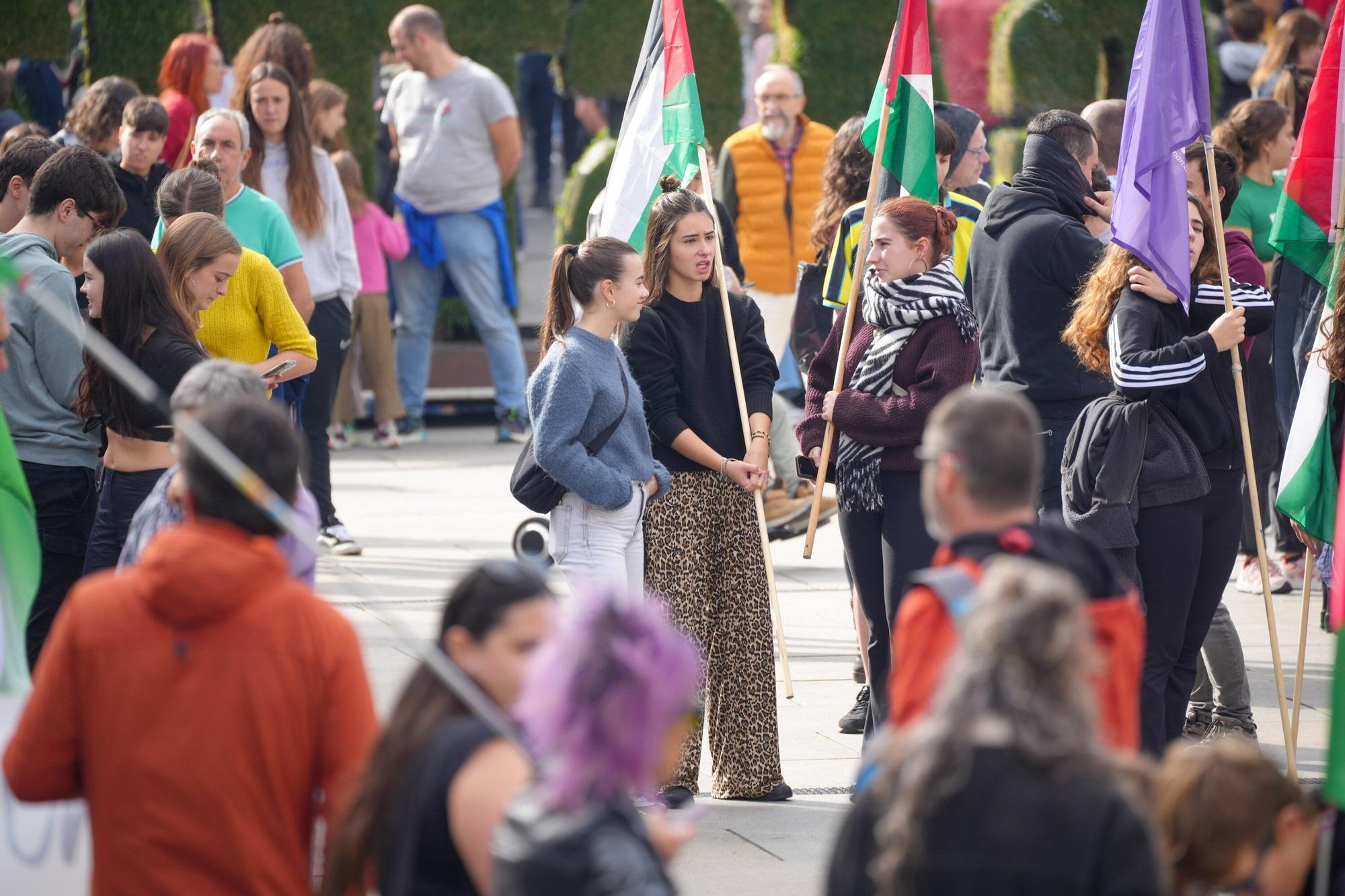Manifestación en favor del pueblo de Gaza en Vitoria