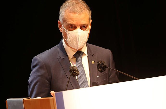 El lehendakari durante su intervención.