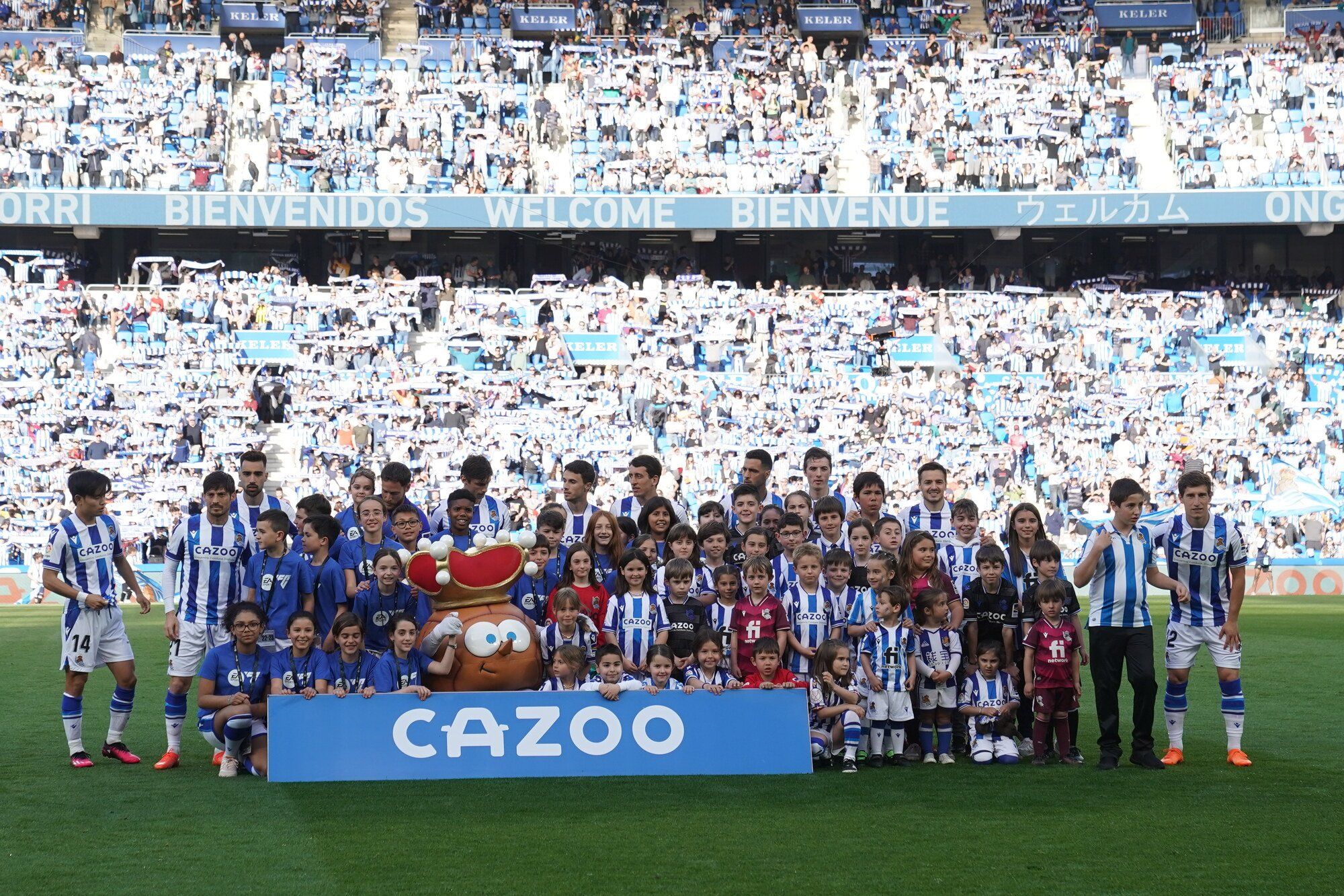Posado antes del partido.
