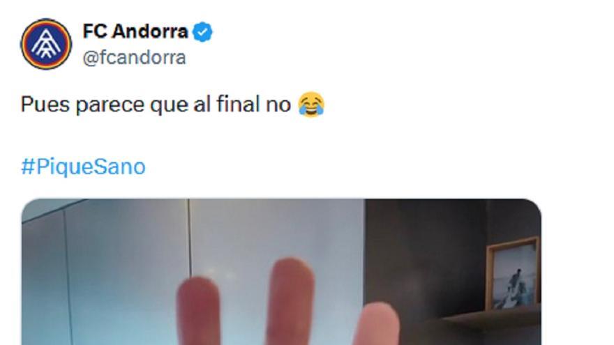 La venganza viral de Piqué tras la goleada del Andorra a Las Palmas