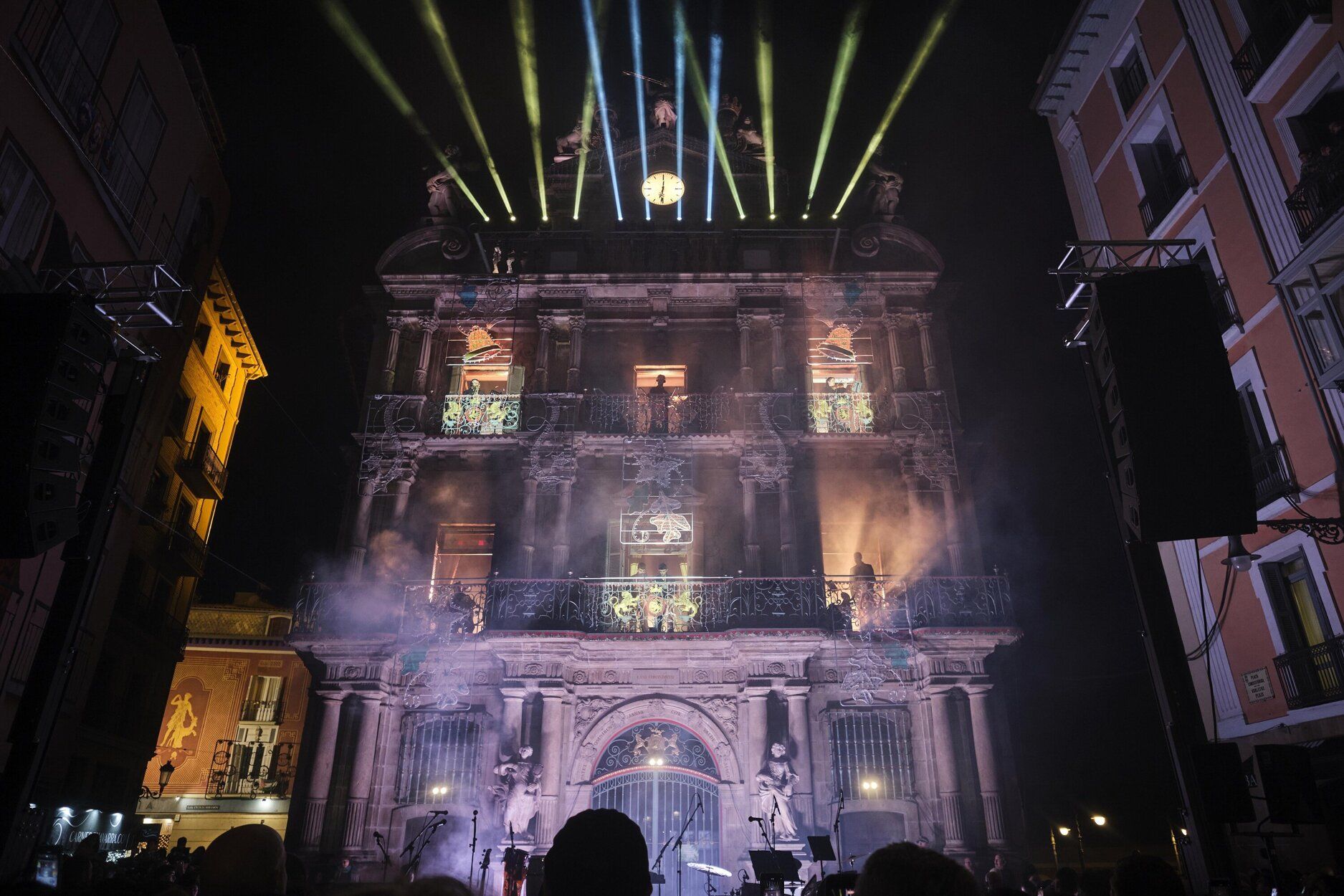 Imagenes del encendido de luces de navidad en Pamplona