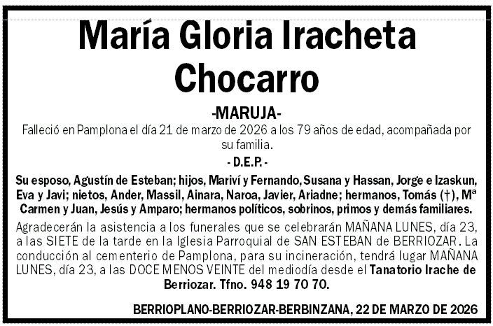 María Gloria Iracheta Chocarro