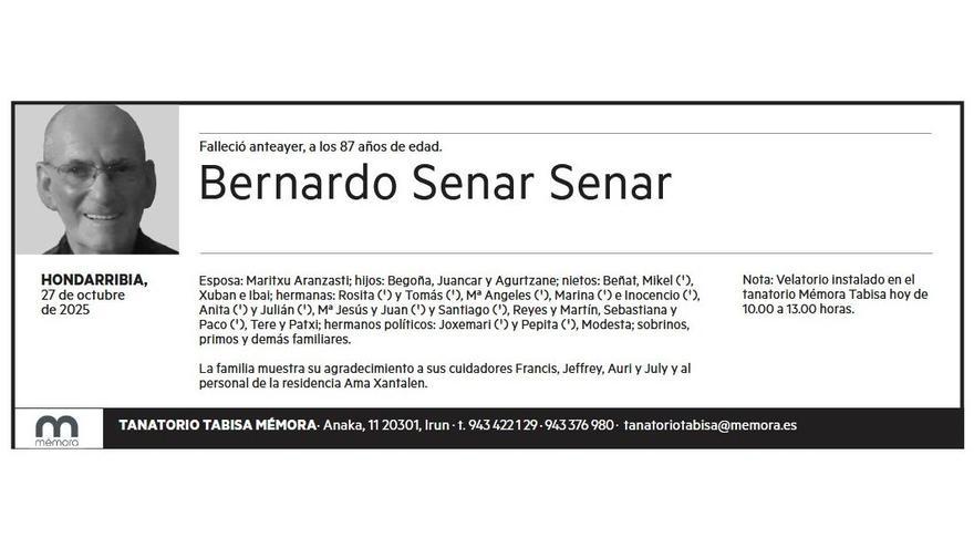 BERNARDO SENAR SENAR