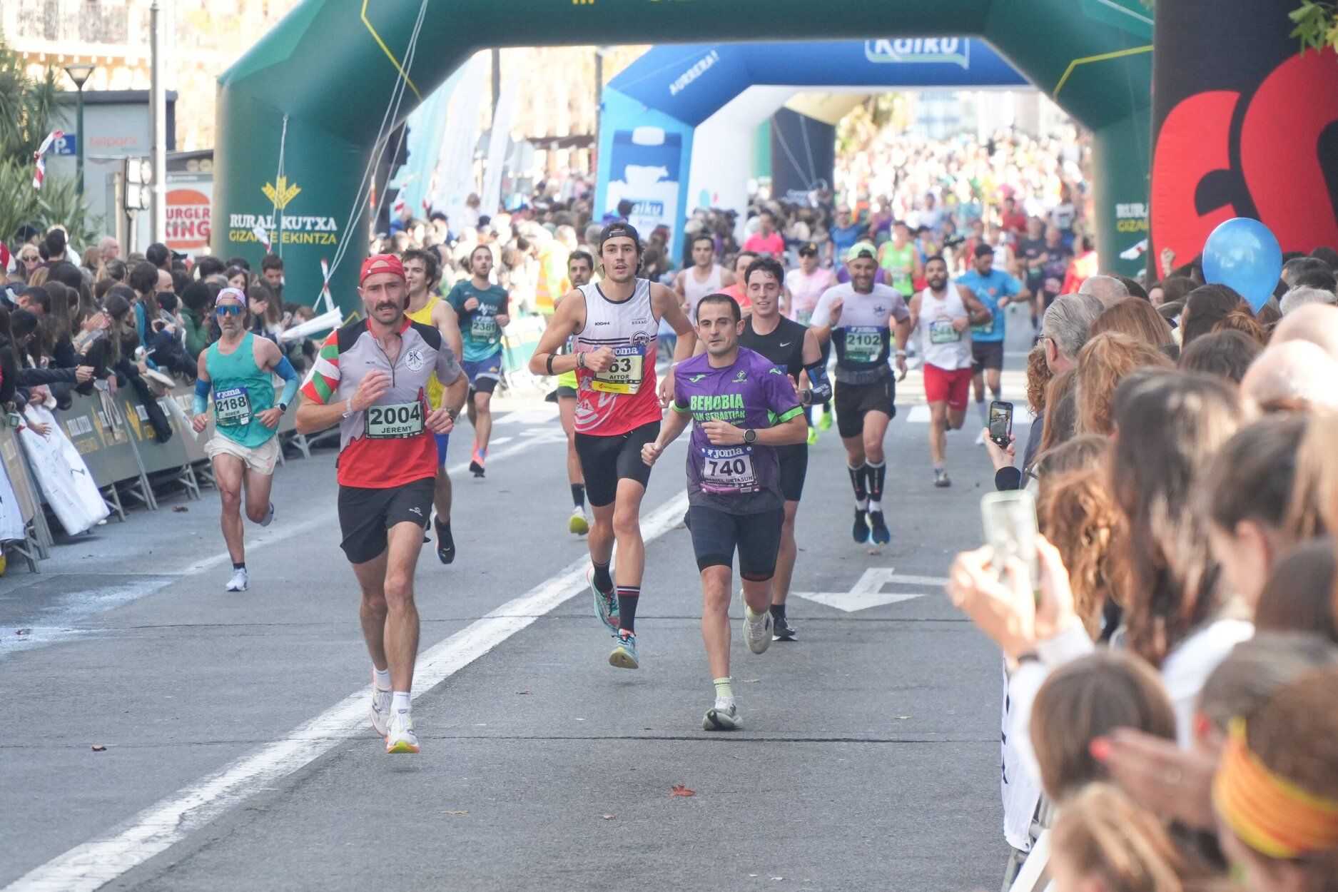 Los últimos metros de la Behobia