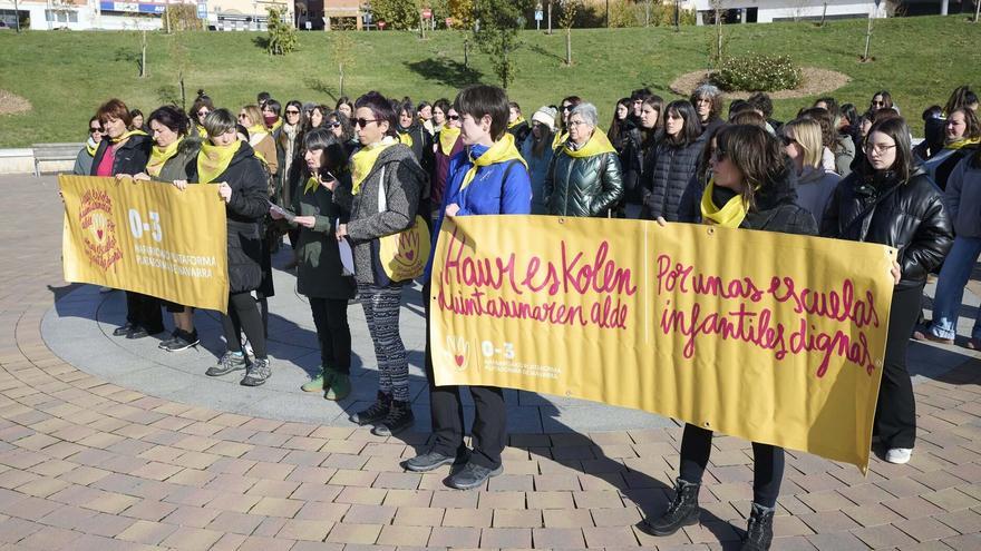 La Plataforma 0-3 de Navarra exige bajada de ratios en las aulas y más contratos a jornada completa
