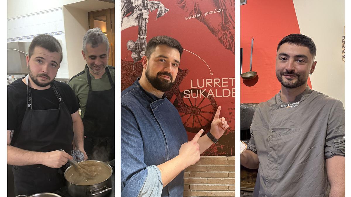 Beñat y Santiago (Errioguarda), Aitor (Ikili) y Diego (Zartagi). Cuatro jóvenes imparables enfrascados en tres proyectos sólidos