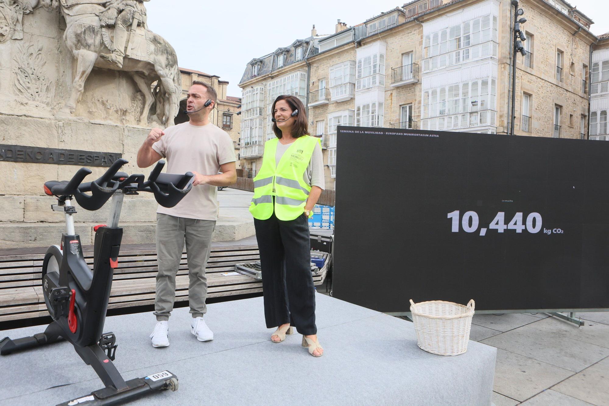 En imágenes: Pedaleada popular en la Virgen Blanca en la Semana Europea de la Movilidad en Gasteiz