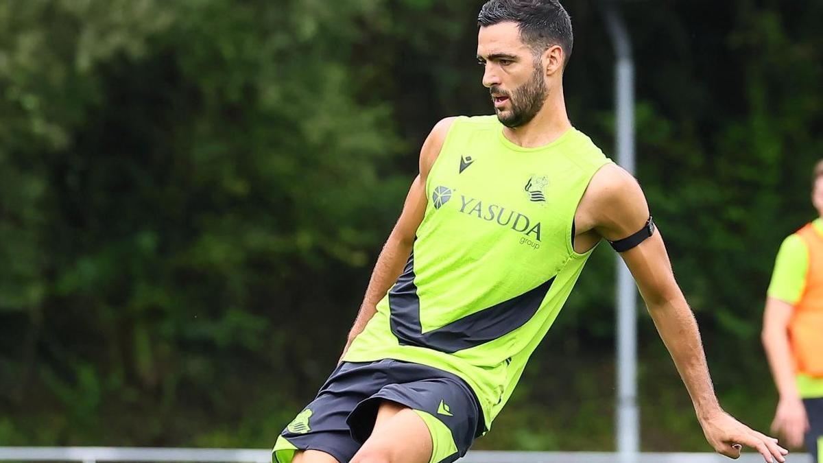 Mikel Merino, en Zubieta.