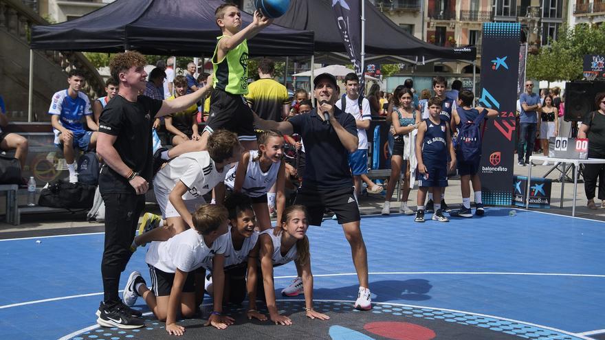 El corazón de Pamplona vibra con el Basket Plaza 3x3 CaixaBank