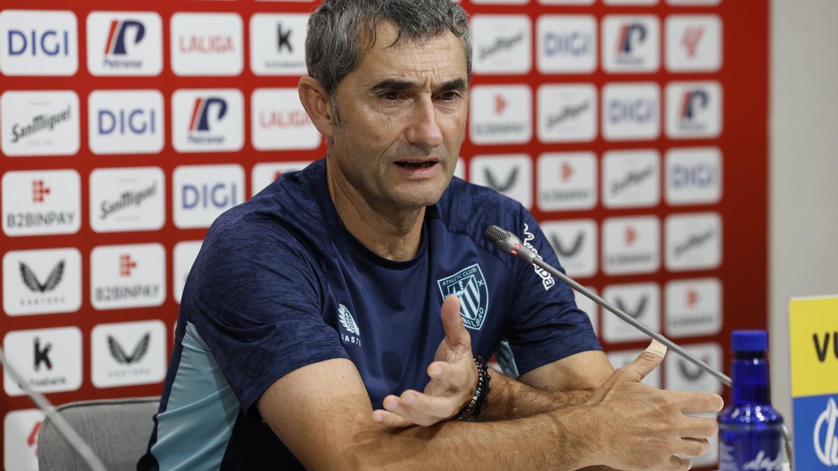 Valverde, durante la rueda de prensa.