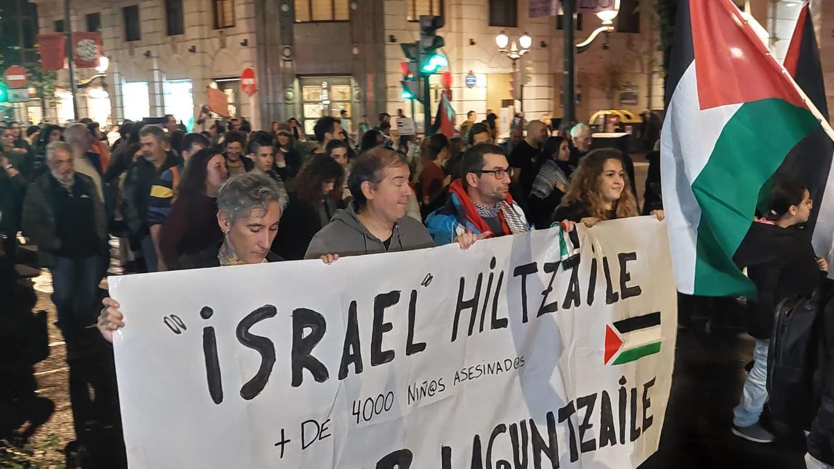 Marcha en Bilbao contra el "genocidio" de Israel sobre Palestina