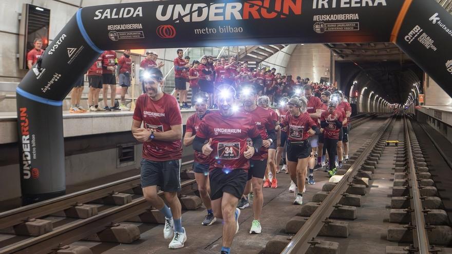 Las vías de Metro Bilbao se convierten en pista de atletismo para 210 afortunados