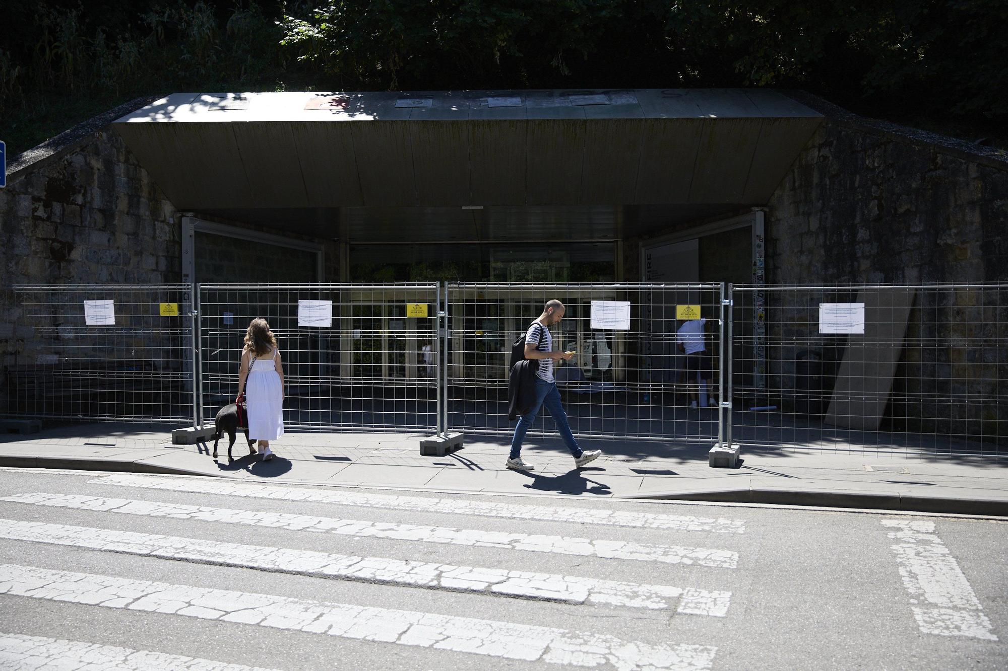 Fotos de las obras en Pamplona, que no descansa ni en verano