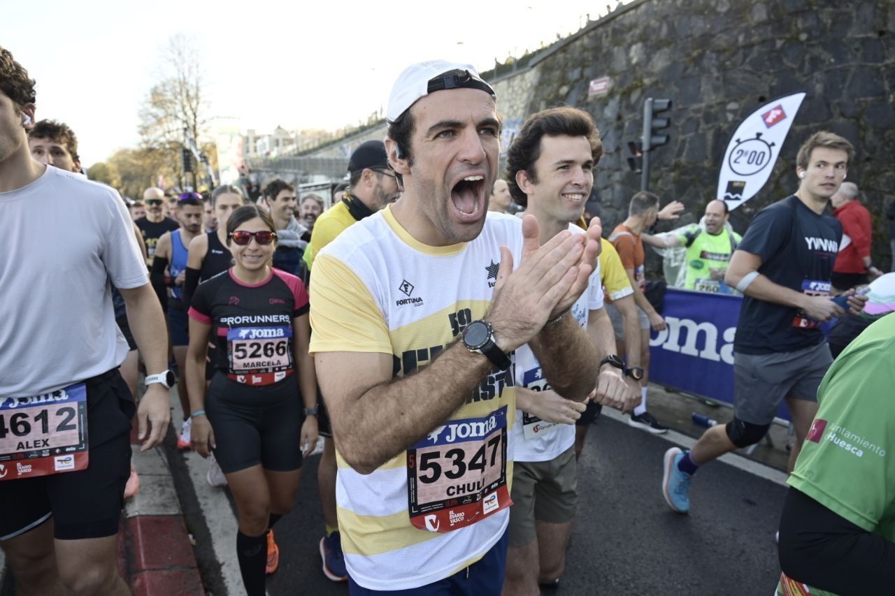 Ilusión y concentración en la salida de la Behobia-San Sebastián