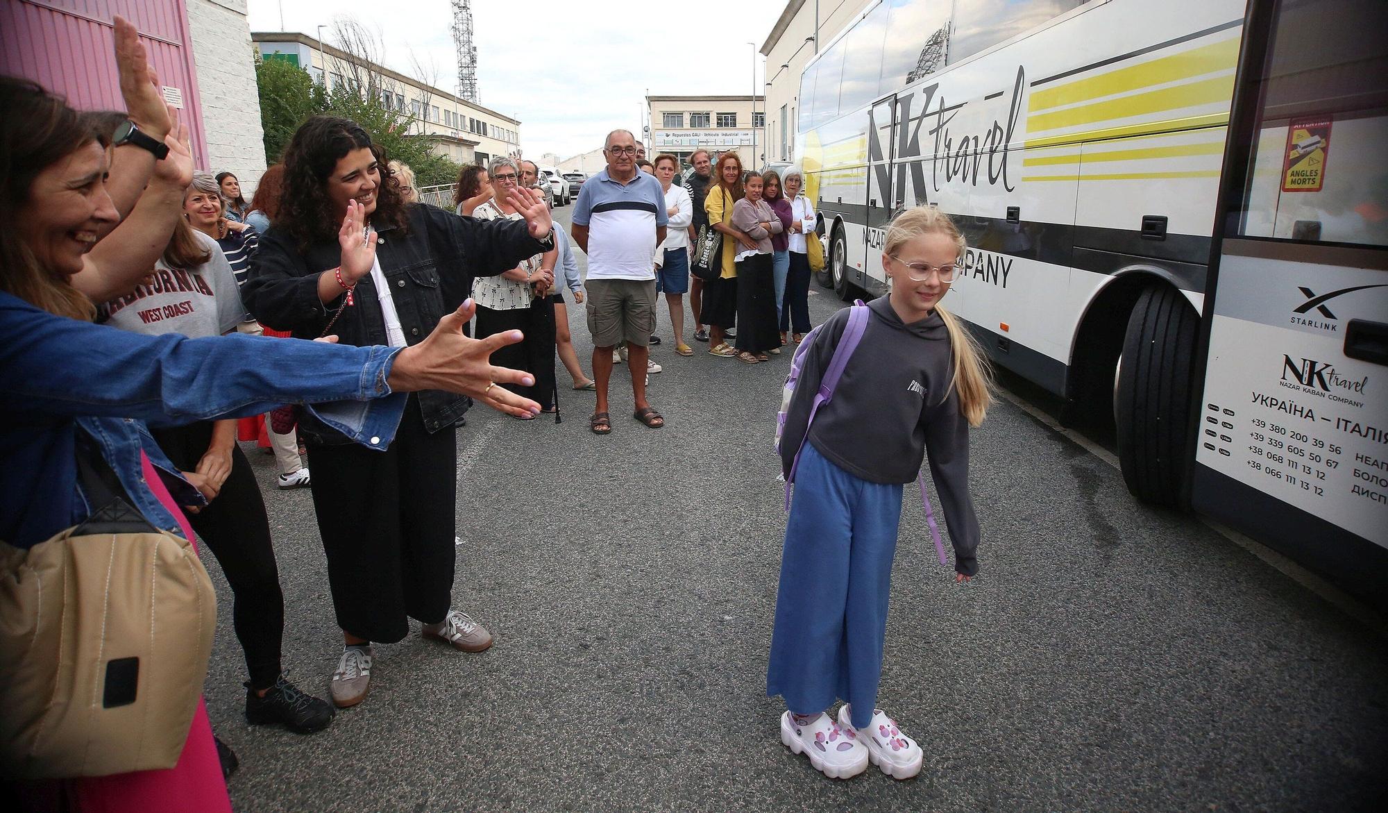 Despedida de los menores ucranianos que han pasado el verano en Navarra