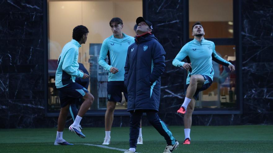 En imágenes: último entrenamiento del Athletic antes de recibir al Sporting de Portugal