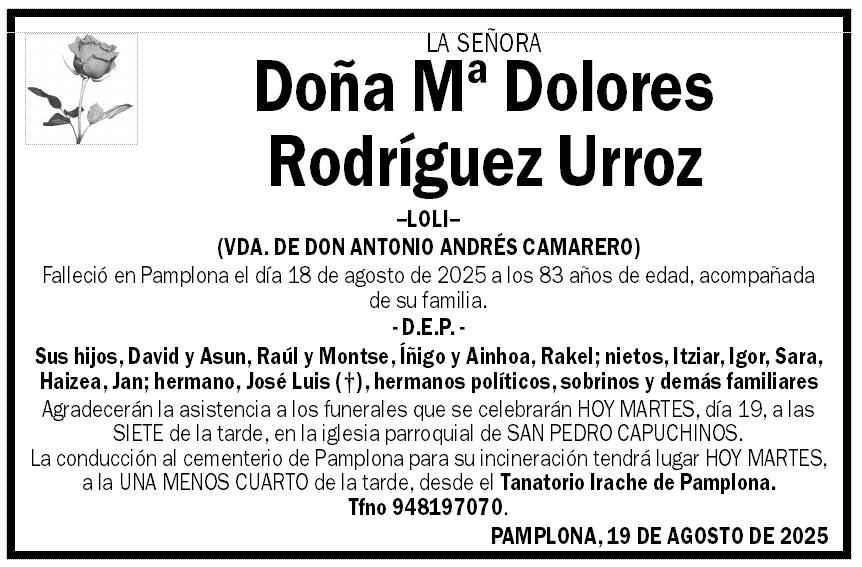 Mª Dolores Rodríguez Urroz