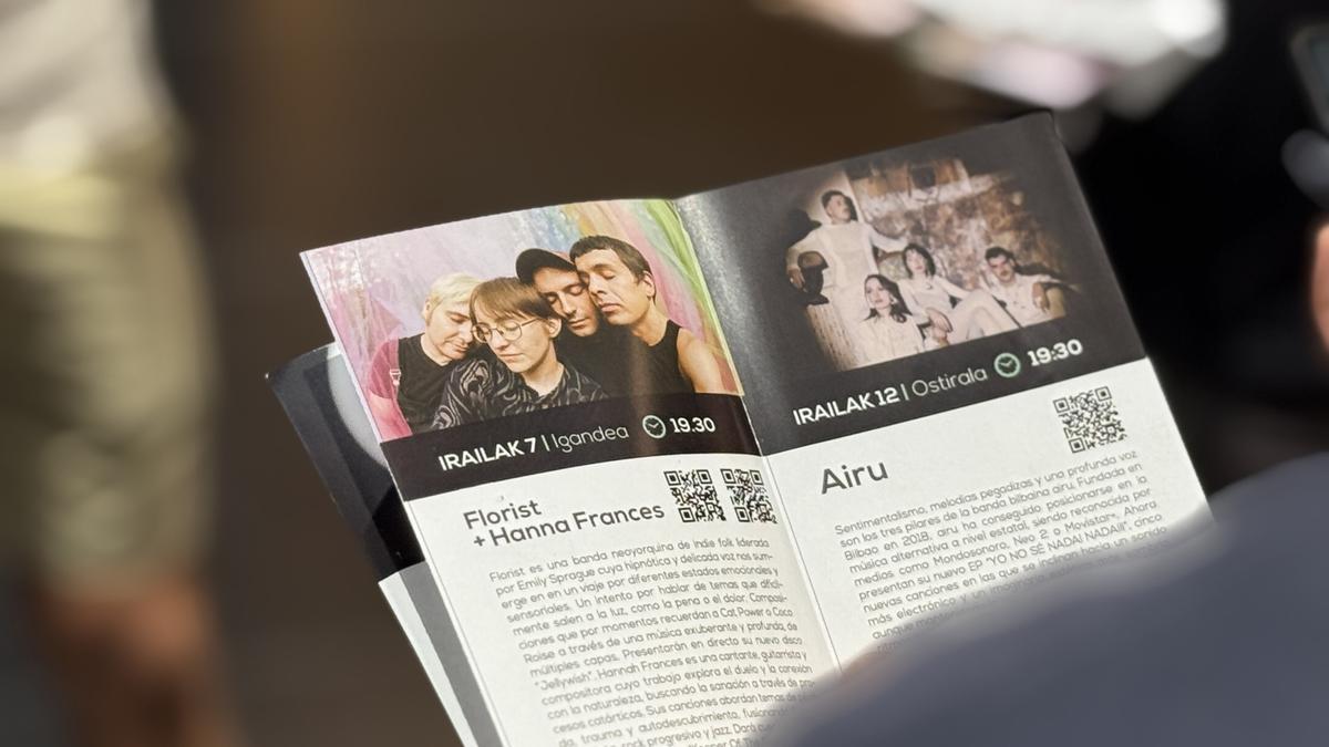 Díptico que recoge la información de los conciertos que engrosan el ciclo de esta edición.