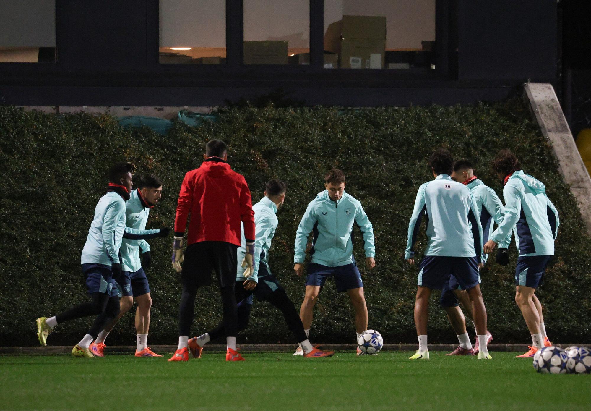 En imágenes: último entrenamiento del Athletic antes de medirse al PSG