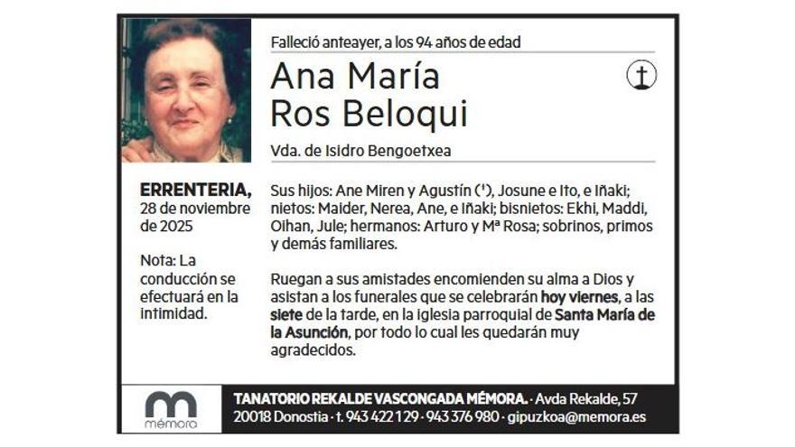 ANA MARIA ROS BELOQUI