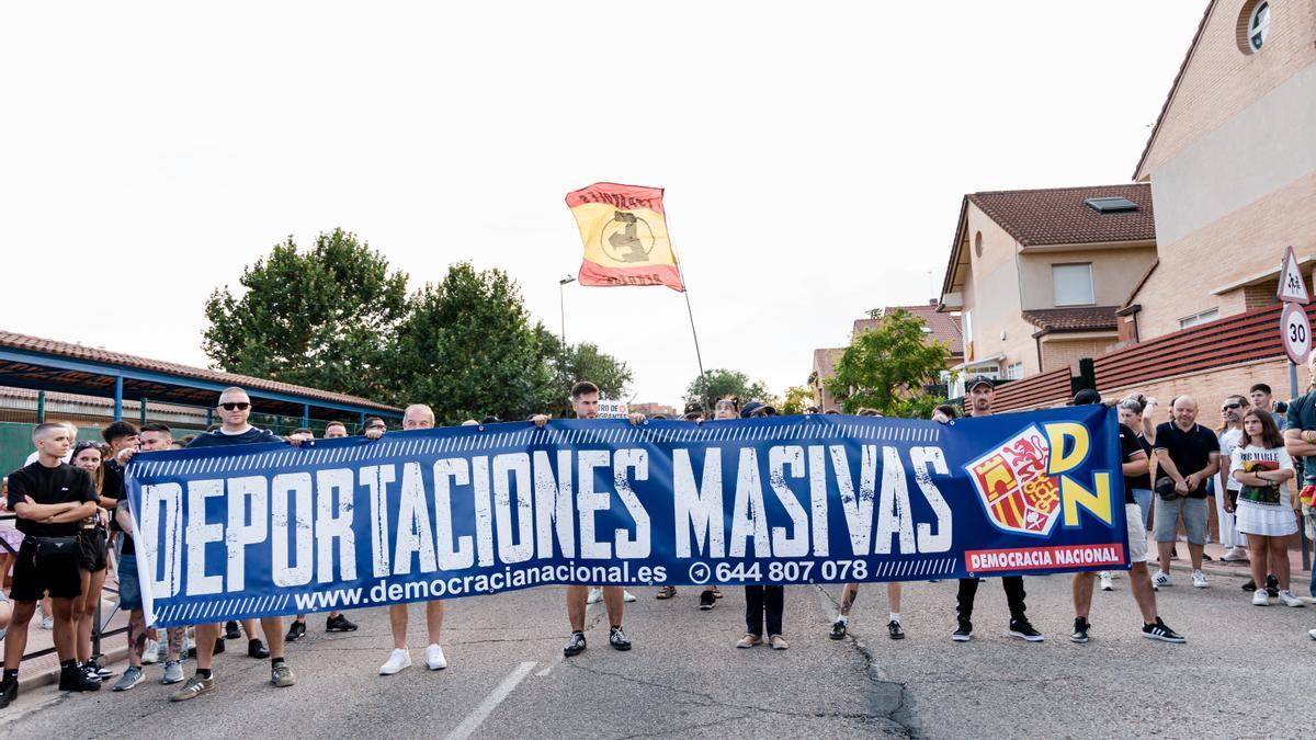 Manifestación en Madrid en contra de la inmigración en España.