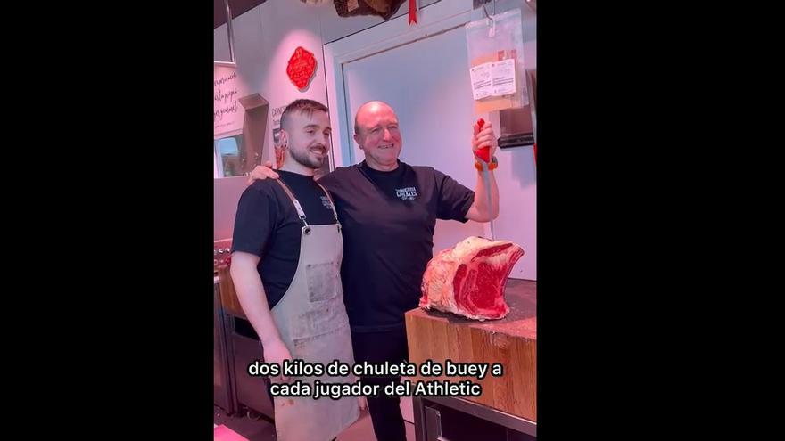 Dos kilos de chuleta de buey para el jugador del Athletic que marque en la semifinal de Copa