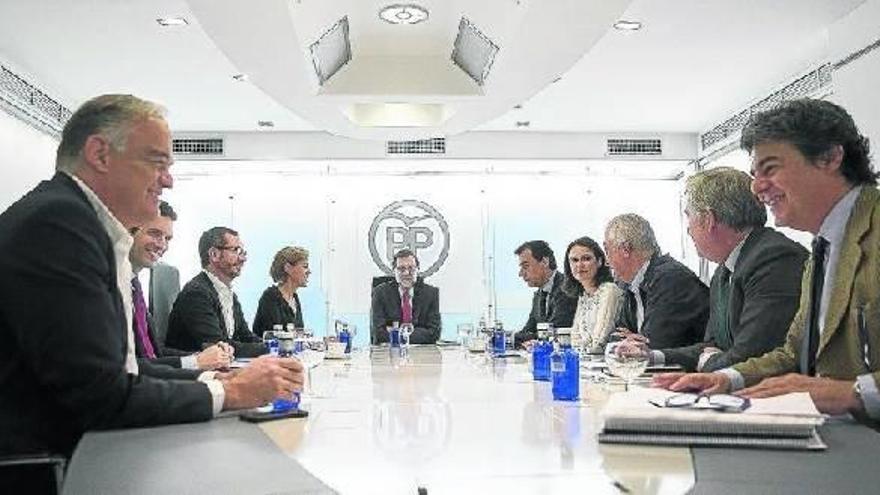 Rajoy preside la reunión del Comité de Dirección del PP en la sede central del partido, en la calle Génova.