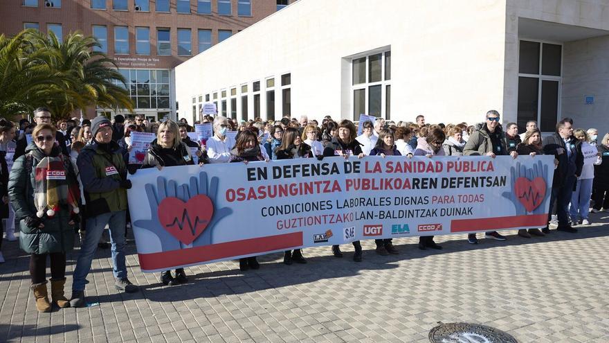 Todos los sindicatos de Salud, salvo el Médico, se unen para exigir mejoras laborales para toda la plantilla de Osasunbidea