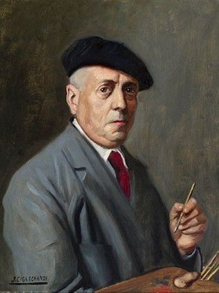 Javier Ciga Echandi, autorretrato a los 74 años (1951).