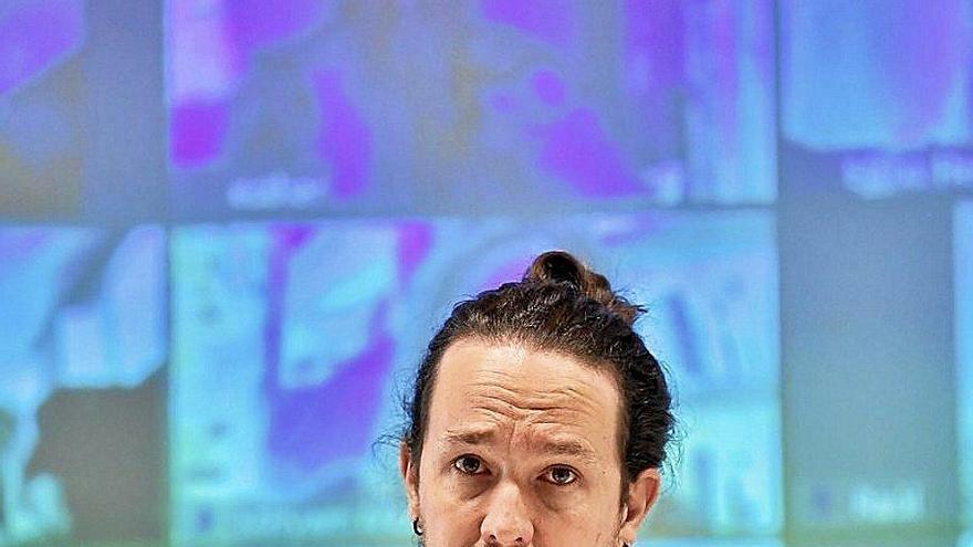 Pablo Iglesias, ayer en el Consejo Ciudadano de Podemos. Foto: Efe