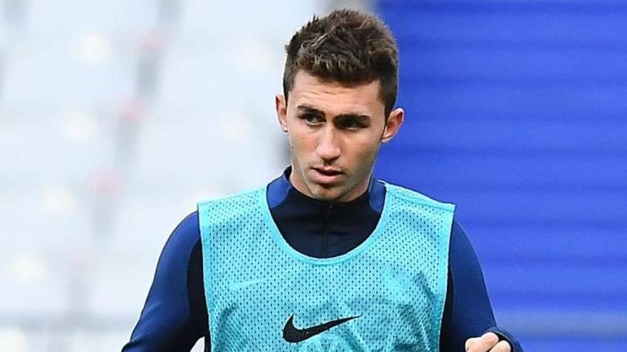 Laporte, en un entrenamiento con la selección francesa.