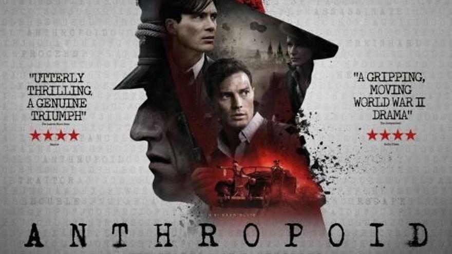 Cartel del filme &#039;Operación Anthropoid&#039;.