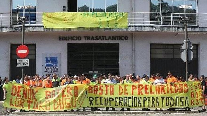 Paro de los trabajadores portuarios de Pasaia