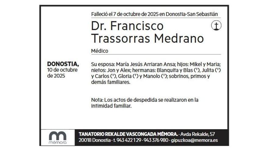 Dr. Francisco Trassorras Medrano